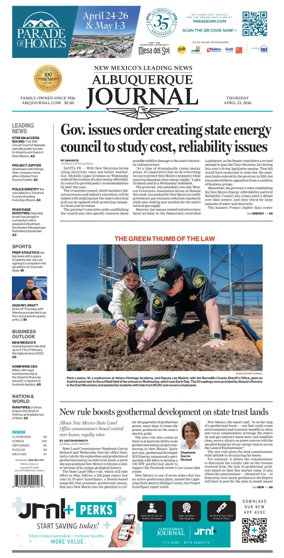 Cover of Albuquerque Journal