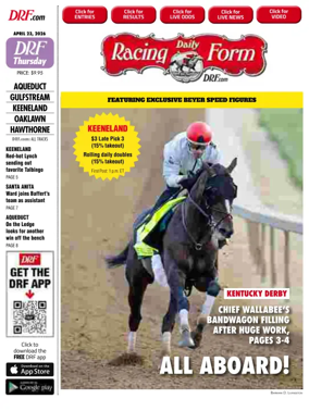 Cover of Daily Racing Form National Digital Edition