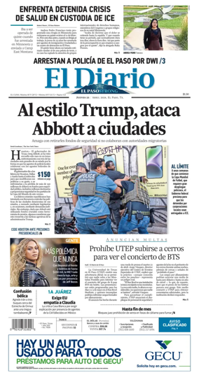 Cover of El Diario de El Paso