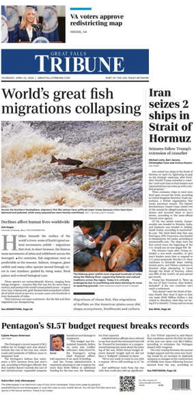 Cover of Great Falls Tribune