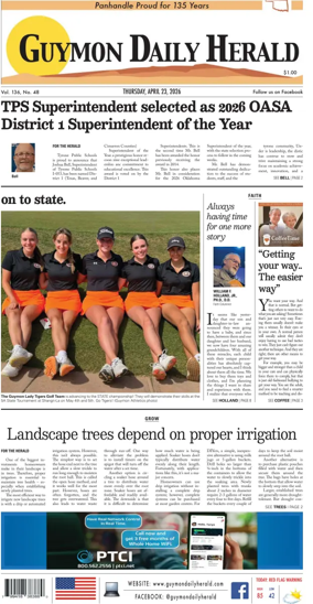Cover of Guymon Daily Herald