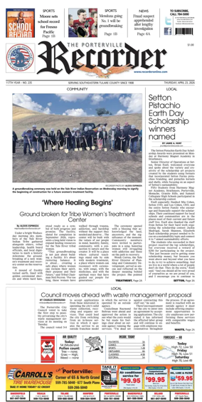 Cover of Porterville Recorder