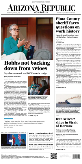 Cover of The Arizona Republic