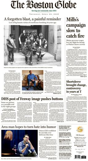 Cover of The Boston Globe