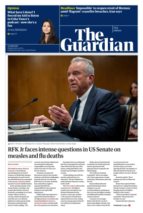 Cover of The Guardian (USA)
