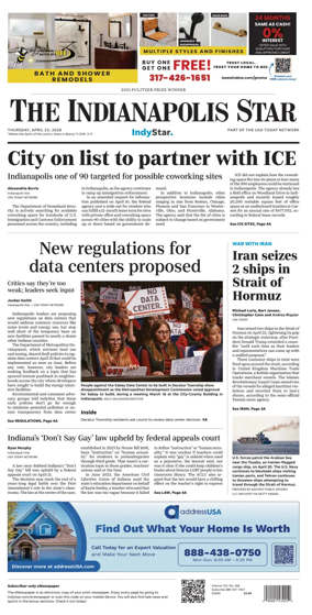 Cover of The Indianapolis Star