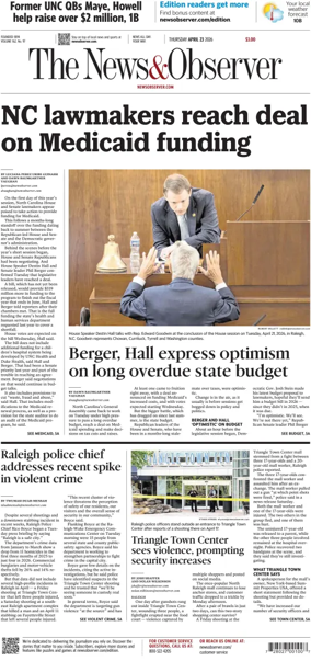 Cover of The News & Observer
