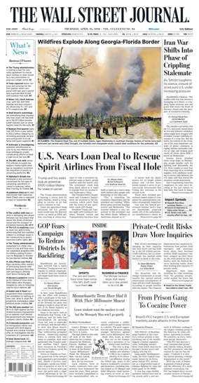 Cover of The Wall Street Journal