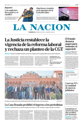 Cover of La Nacion