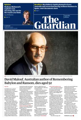 Cover of The Guardian Australia