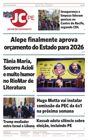 Cover of Jornal do Commercio