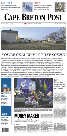Cover of Cape Breton Post