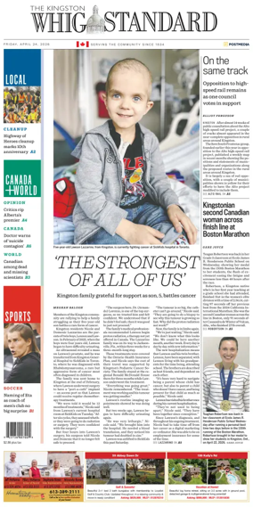 Cover of Kingston Whig-Standard