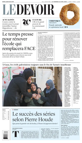 Cover of Le Devoir