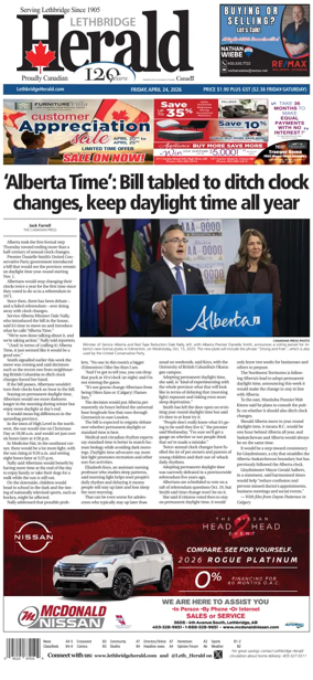 Cover of Lethbridge Herald