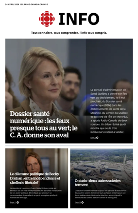 Cover of Radio-Canada Info