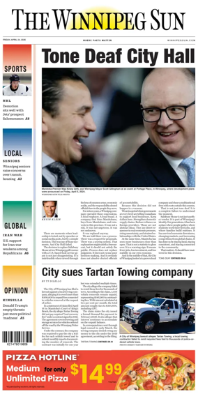 Cover of Winnipeg Sun