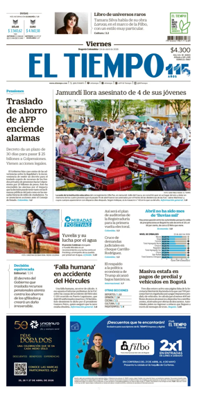 Cover of El Tiempo (Bogota)