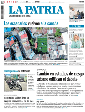 Cover of La Patria (Colombia)