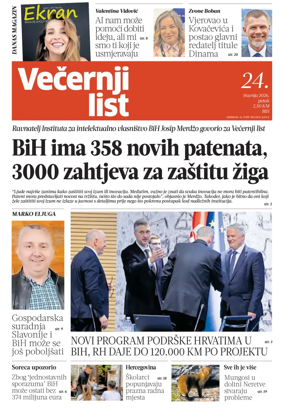 Cover of Vecernji list BiH
