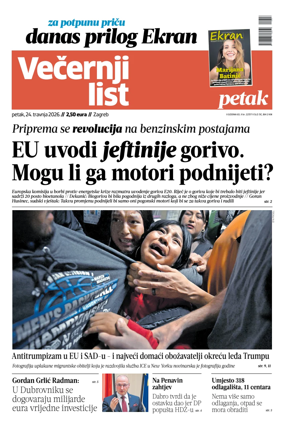Cover of Vecernji list - Zagreb