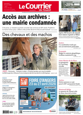 Cover of Le Courrier de l’Ouest (Saumur)