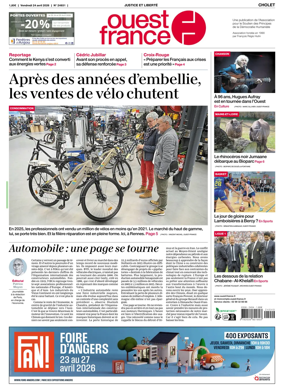Cover of Ouest France (Cholet)