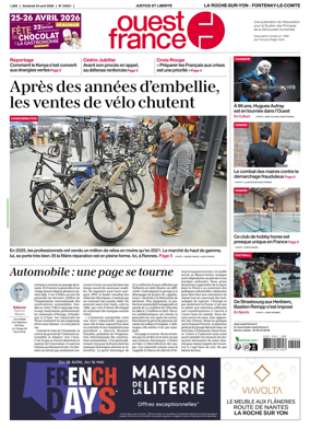 Cover of Ouest France (La Roche-sur-Yon - Fontenay-le-Comte)