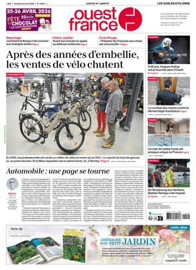 Cover of Ouest France (Les Sables-d'Olonne)