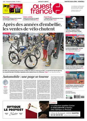 Cover of Ouest France (Nantes / Sud-Loire / Vignoble)