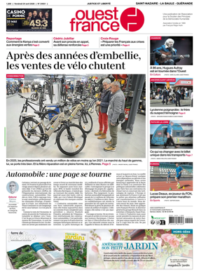 Cover of Ouest France (Saint-Nazaire La Baule Guerande)