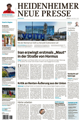 Cover of Heidenheimer Neue Presse