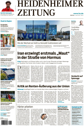 Cover of Heidenheimer Zeitung