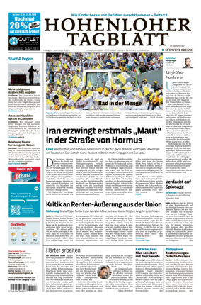 Cover of Hohenloher Tagblatt