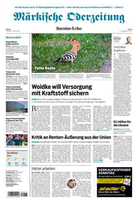 Cover of Markische Oderzeitung Bernau