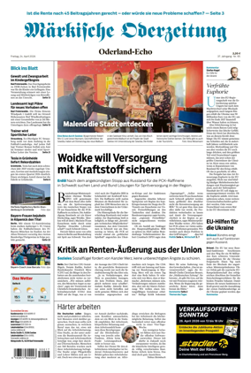 Cover of Markische Oderzeitung Oderland-Echo