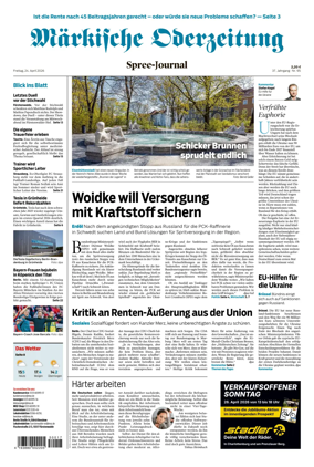 Cover of Markische Oderzeitung Spree-Journal