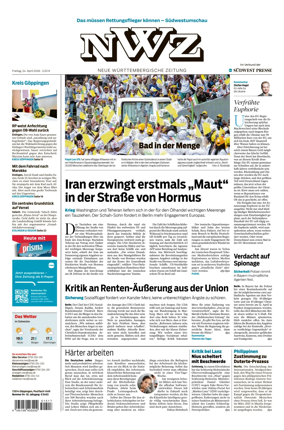 Cover of NWZ – Neue Wurttembergische Zeitung