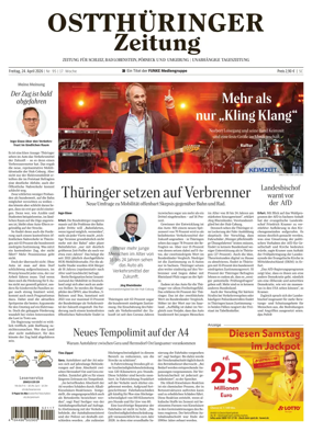 Cover of Ostthuringer Zeitung (Posneck)