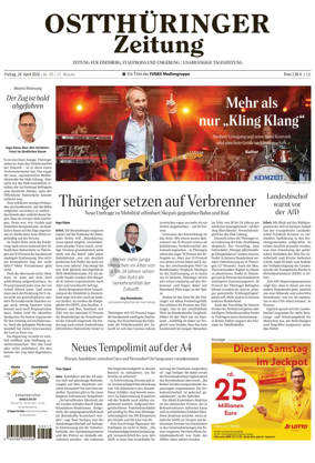 Cover of Ostthuringer Zeitung (Saale-Holzland-Kreis)