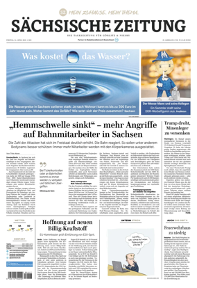 Cover of Sachsische Zeitung (Gorlitz & Niesky)