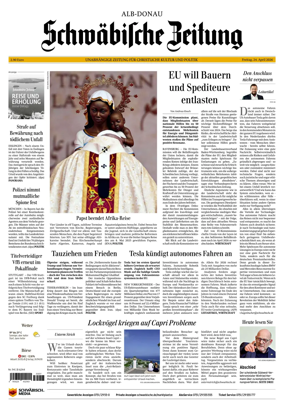 Cover of Schwabische Zeitung (Alb-Donau)