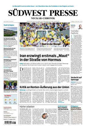 Cover of SUDWEST PRESSE - Neckar-Chronik