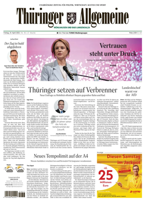 Cover of Thuringer Allgemeine (Muhlhausen und Bad Langensalza)
