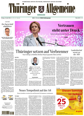 Cover of Thuringer Allgemeine (Nordhausen)