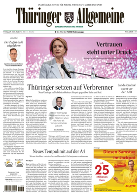 Cover of Thuringer Allgemeine (Sonderhausen und Artern)