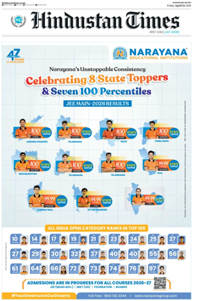 Cover of Hindustan Times (Amritsar)