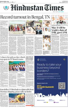 Cover of Hindustan Times (East UP)