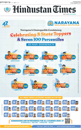 Cover of Hindustan Times (Jalandhar)