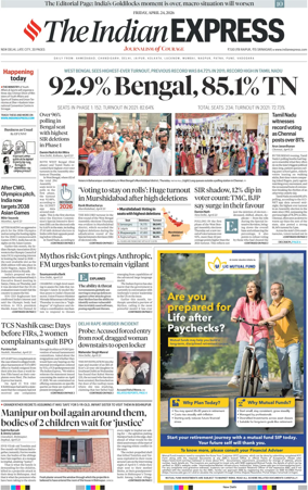 Cover of The Indian Express